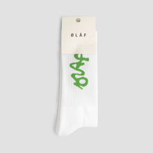 Afbeelding in Gallery-weergave laden, ØLÅF Signature Logo Socks Optical White