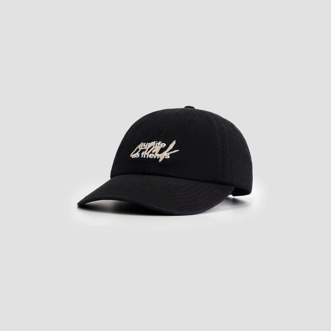 ØLÅF Script Logo Washed Cap - Black
