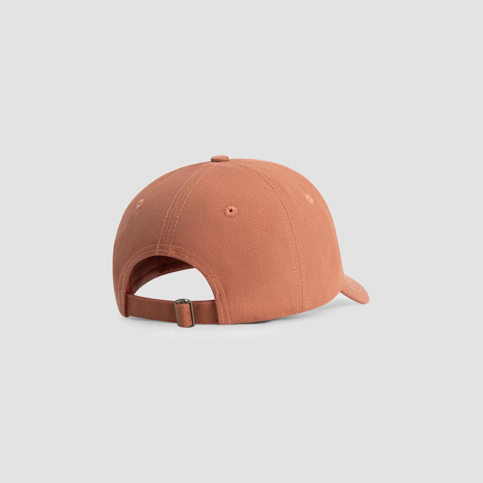 OLAF MONOGRAM WASHED CANVAS CAP - BURNT CORAL