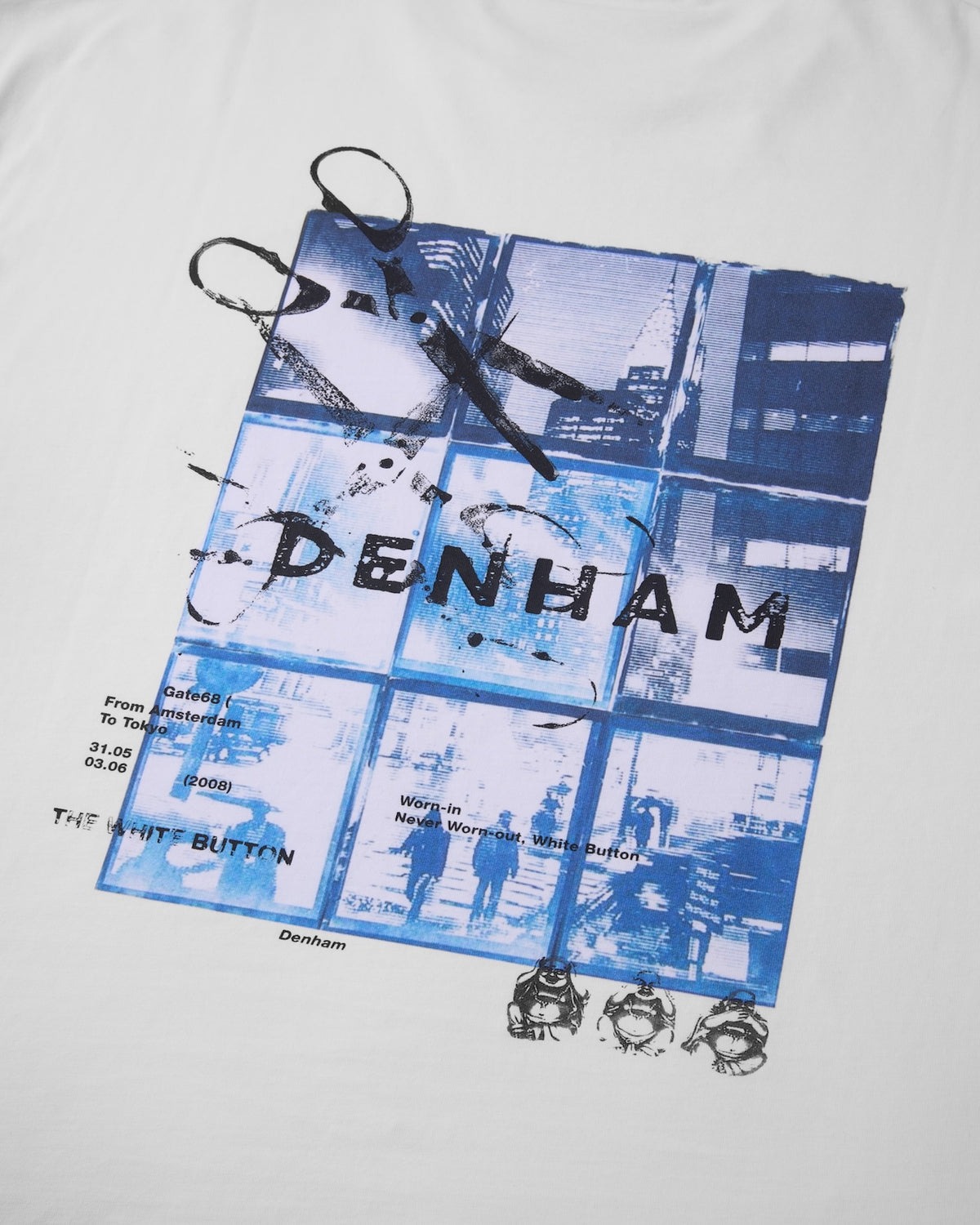 DENHAM FRAME TEE | White