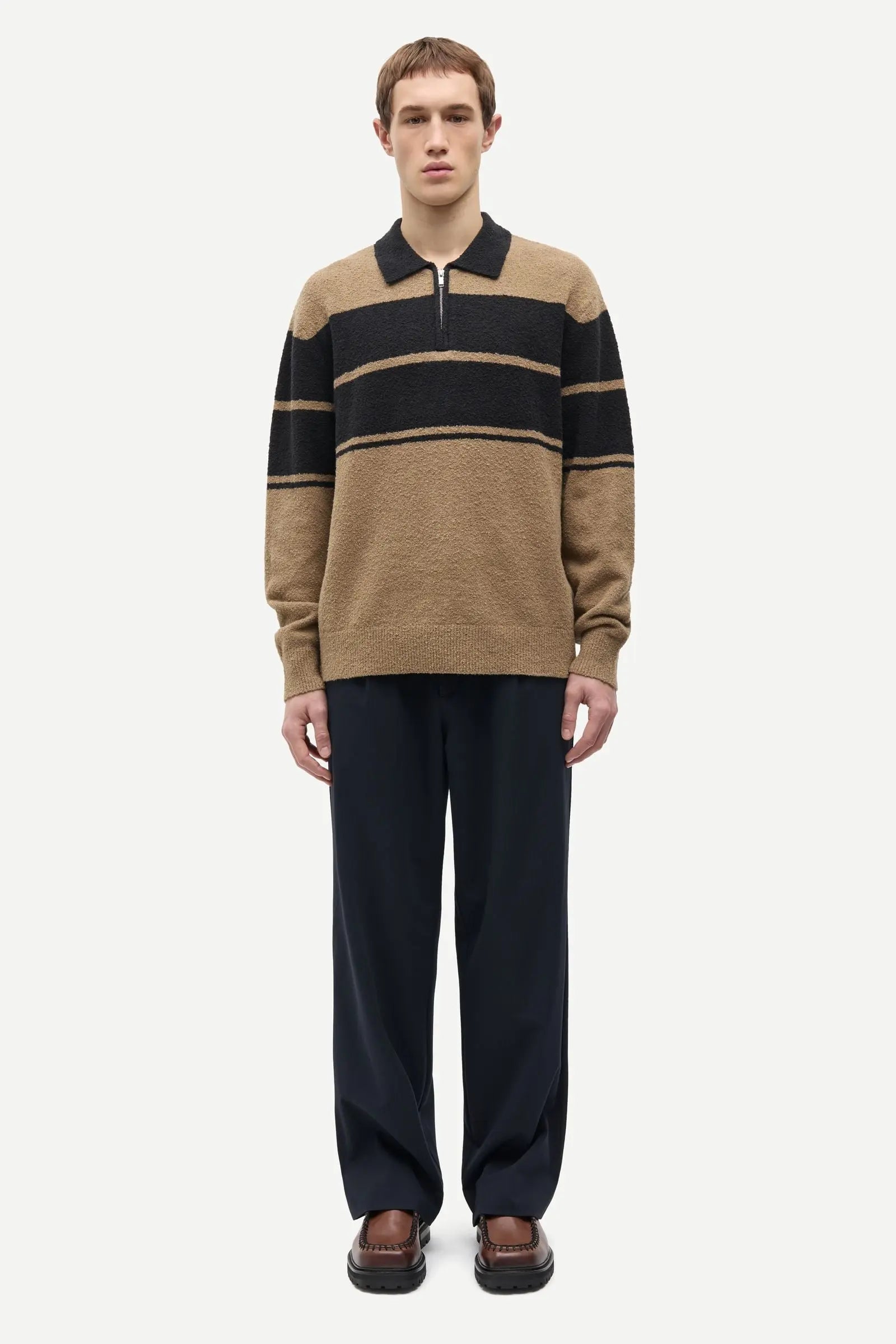 SAMSOE SAMSOE SANINO HZ POLO 15179 Washed Black Mel.