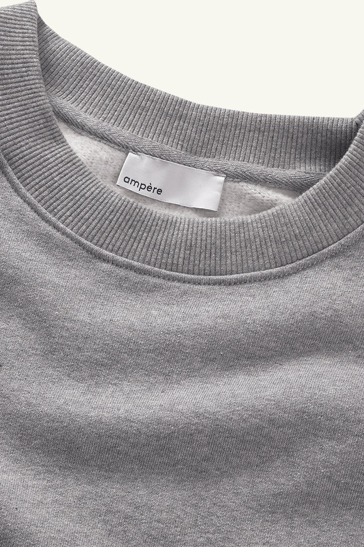 Ampère Theo Loopback Fleece Sweatshirt in Grey