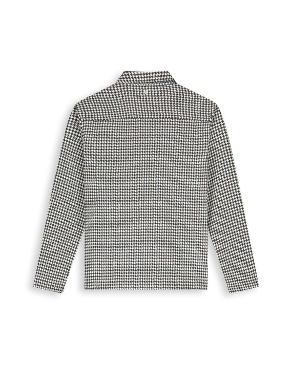 PURE PATH HOUNDSTOOTH SHIRT Ecru