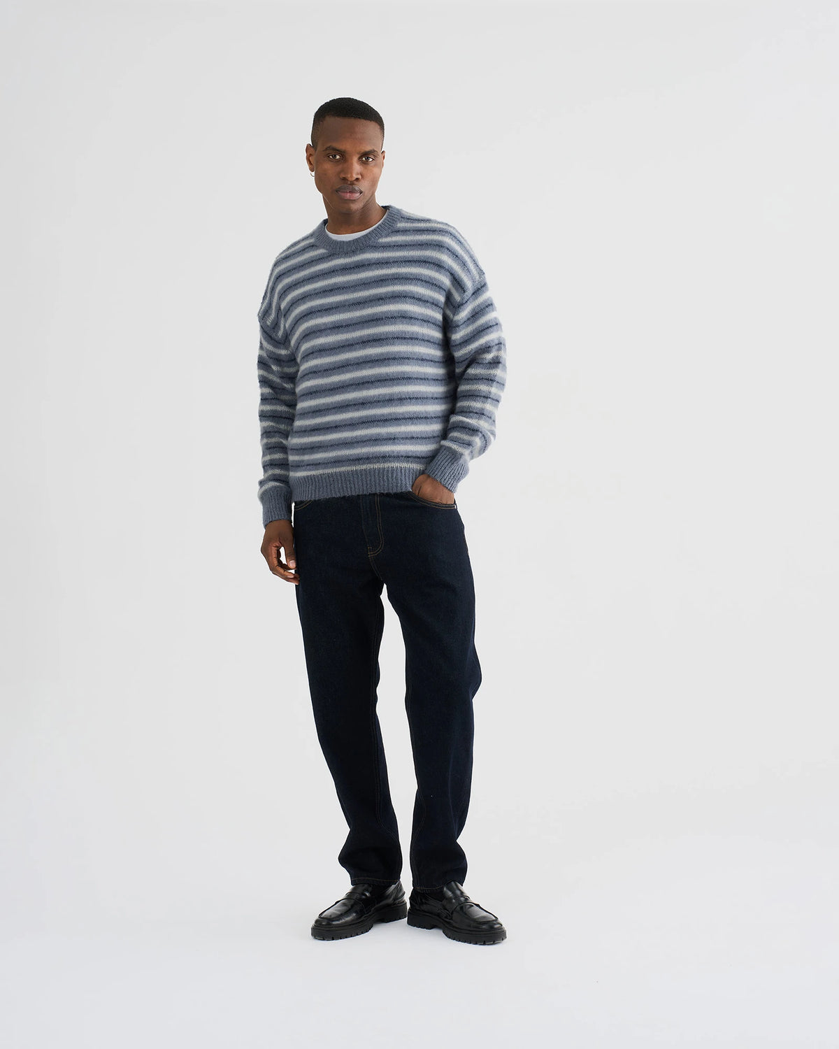 RESTERÖDS REX PULLOVER MOHAIR | BLUE