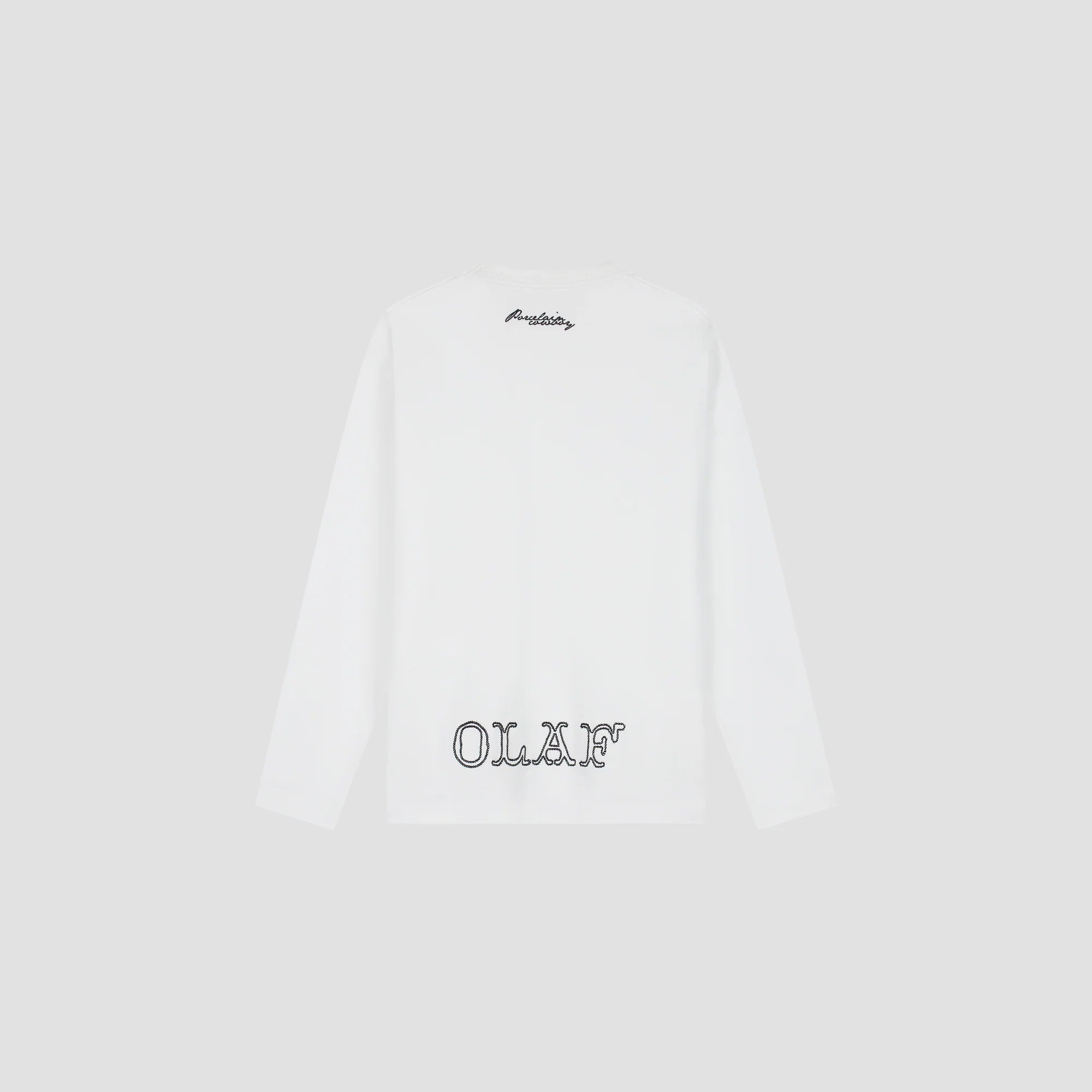 OLAF WESTERN LOGO LS TEE - OPTICAL WHITE