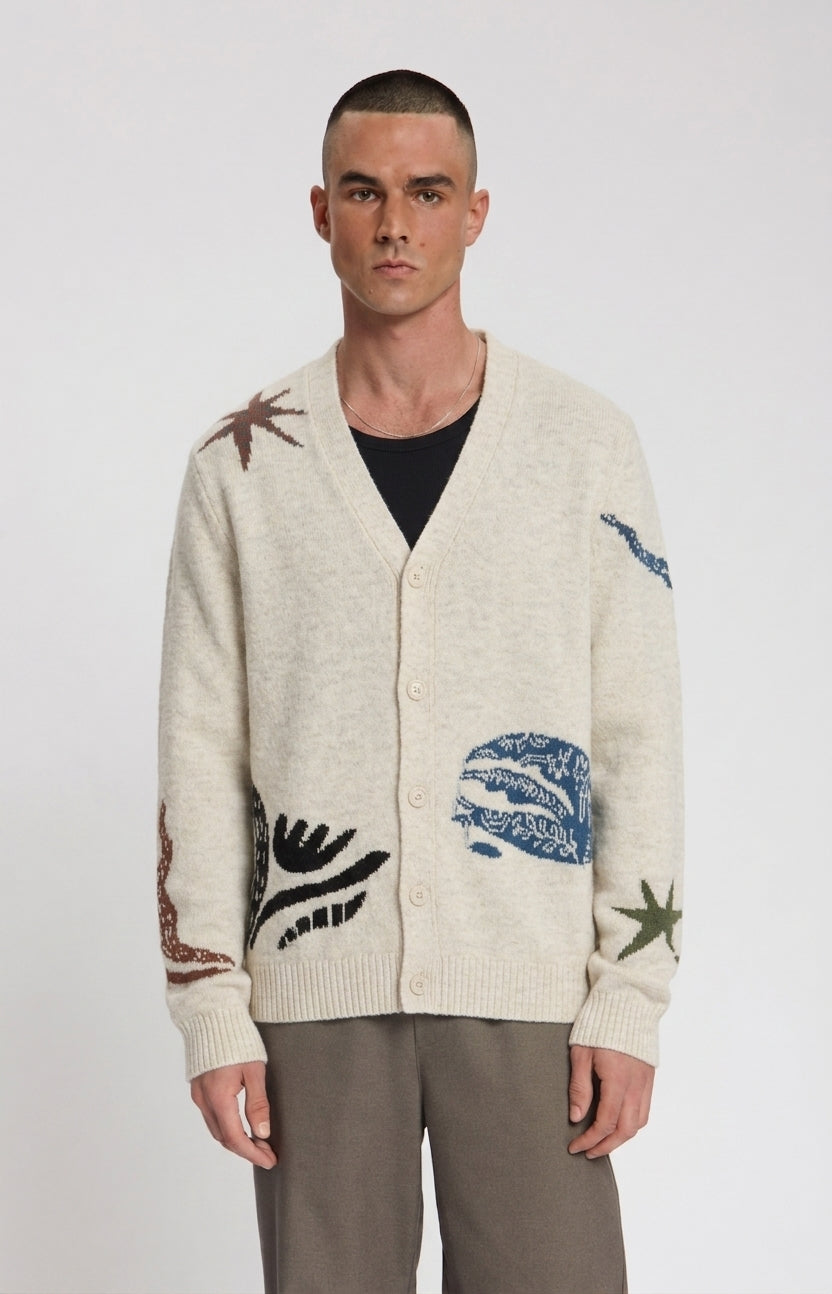 LAW OF THE SEA KNITTED CARDIGAN Almond Milk
