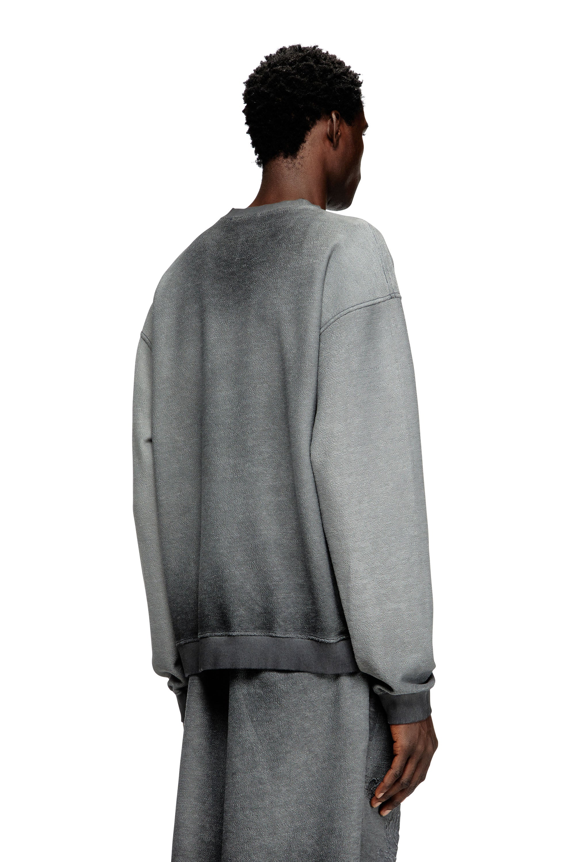 DIESEL Faded Sweatshirt With Devoré Phoenix Logo