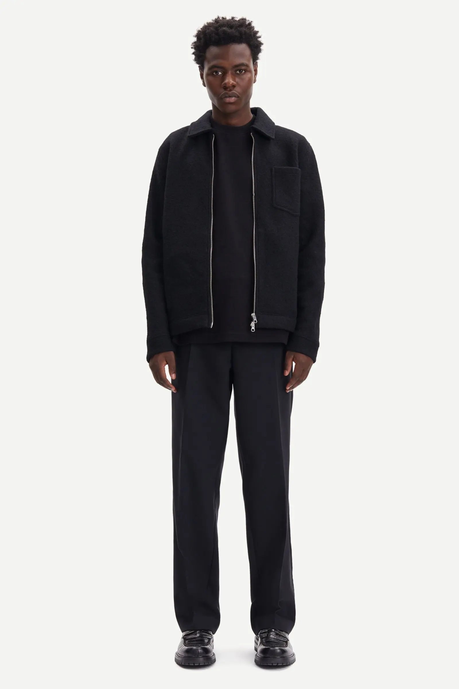 SAMSOE SAMSOE HANNES FULL ZIP 14612 Black