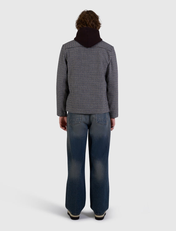 PURE PATH HOUNDSTOOTH SHIRT Ecru