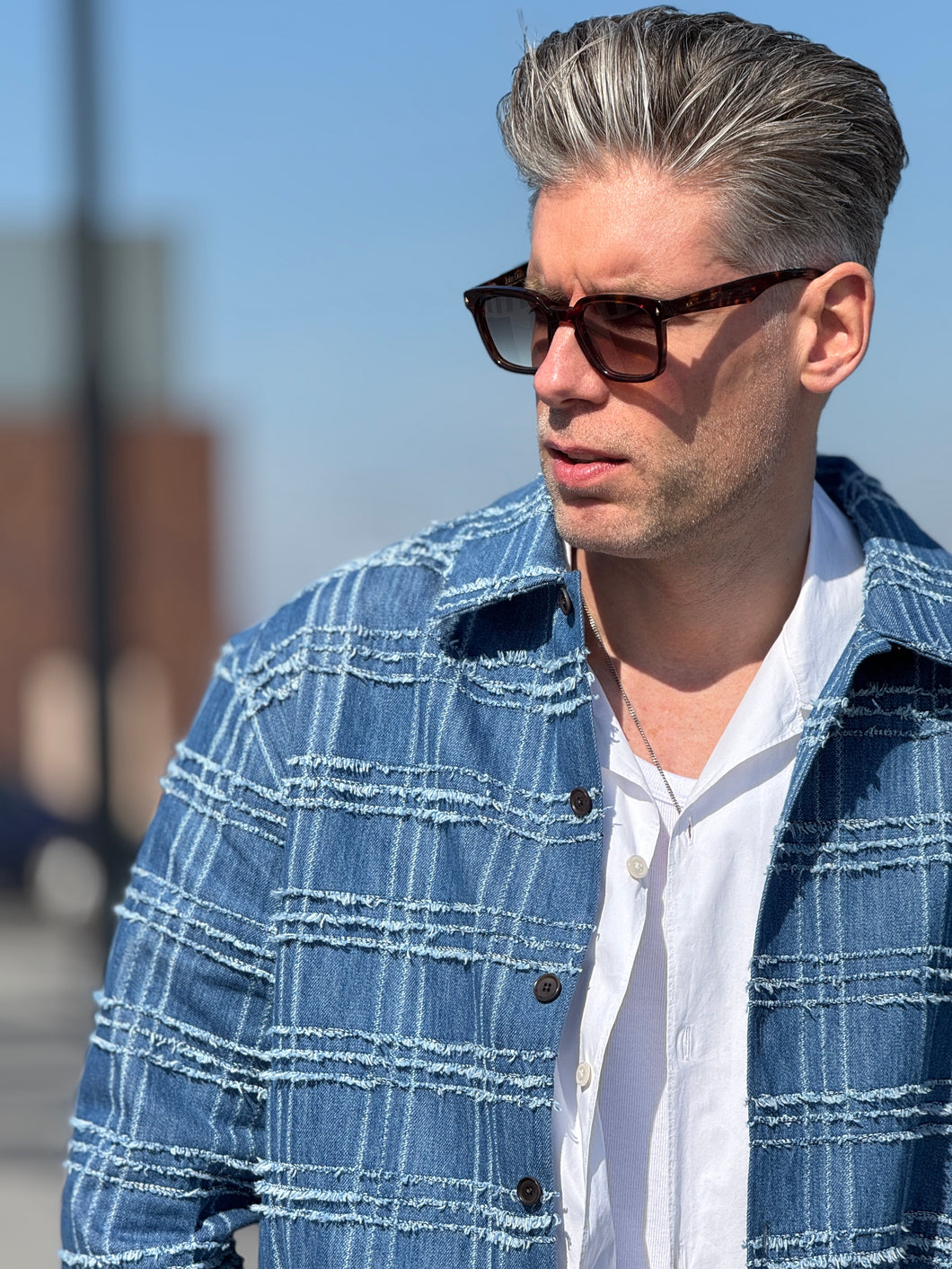 SAMSOE SAMSOE SACASTOR X OVERSHIRT 15522 Denim Ch.