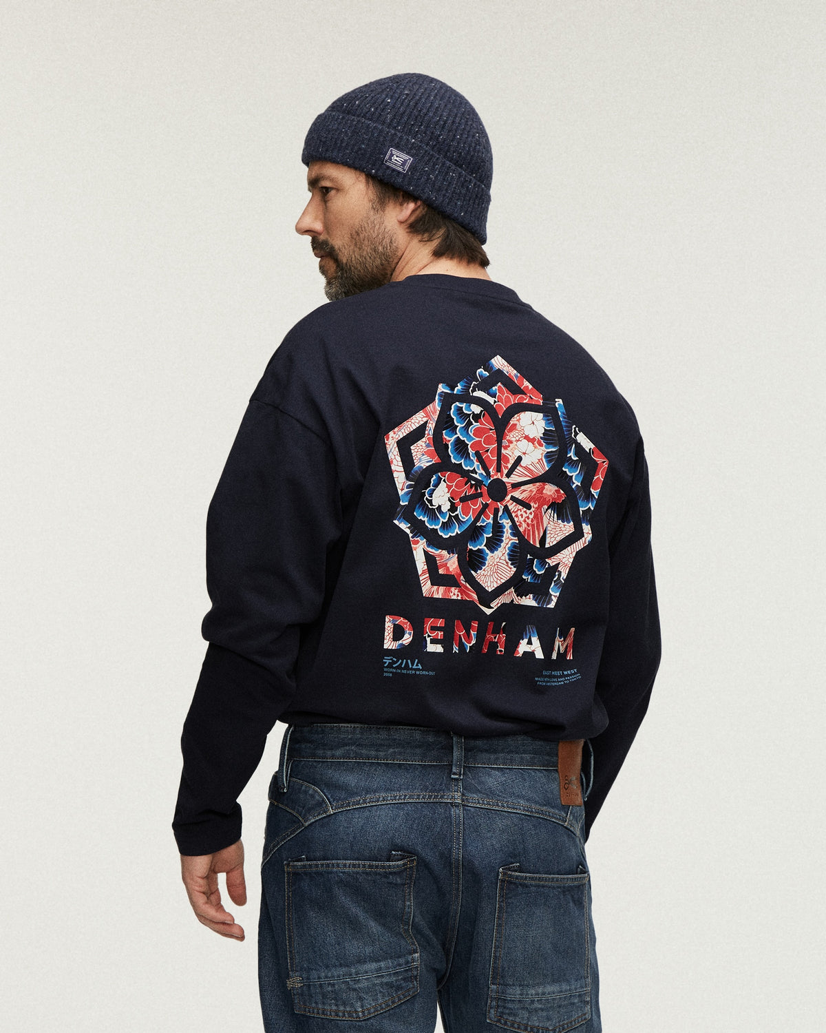 DENHAM TSUBAKI LS TEE | Navy Blazer