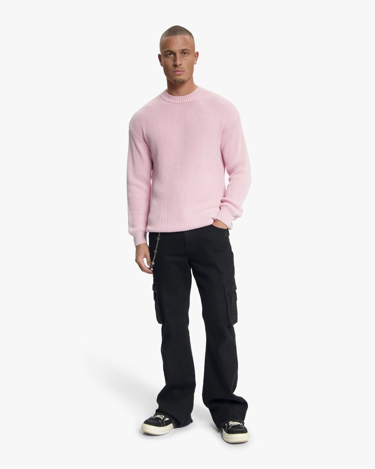 Croyez Ribbed Knit Sweater | Pink