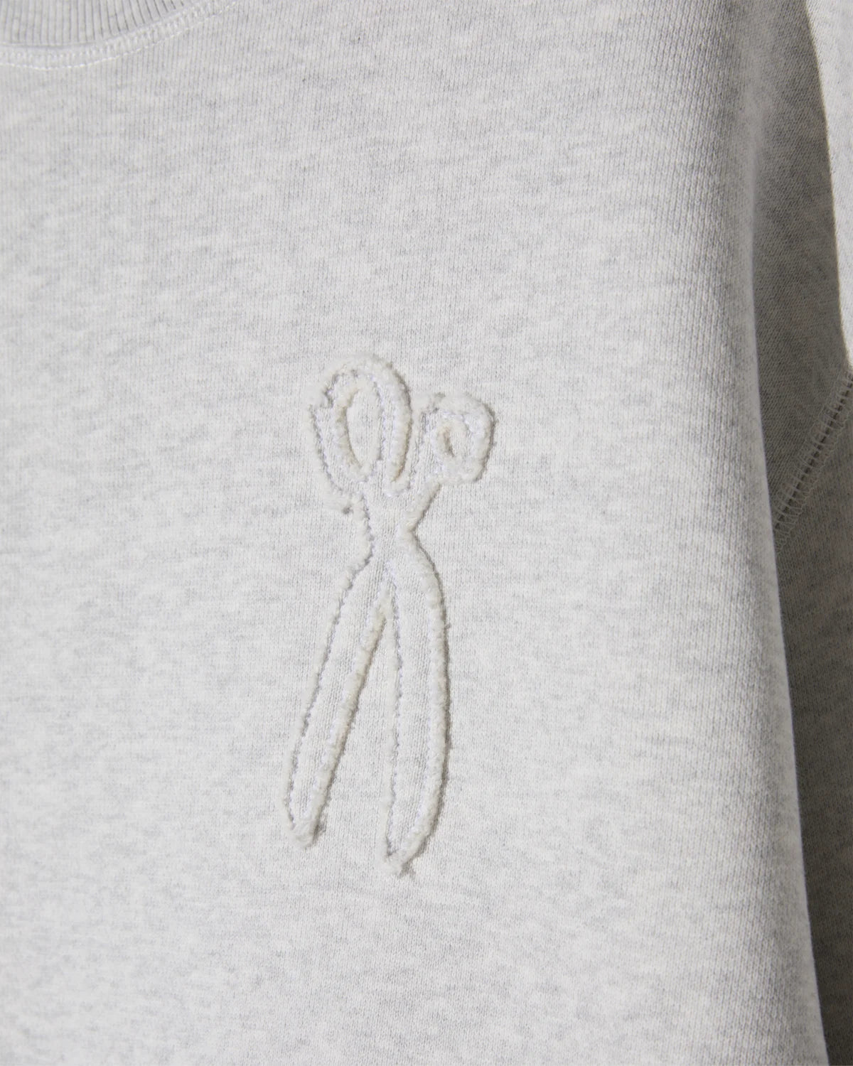 DENHAM SCISSOR PATCH CREWNECK Grey Marl