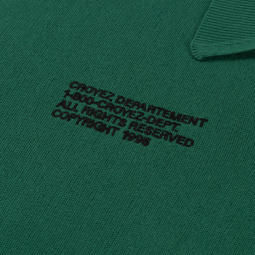 CROYEZ NOMBRE KNIT POLO Forest Green