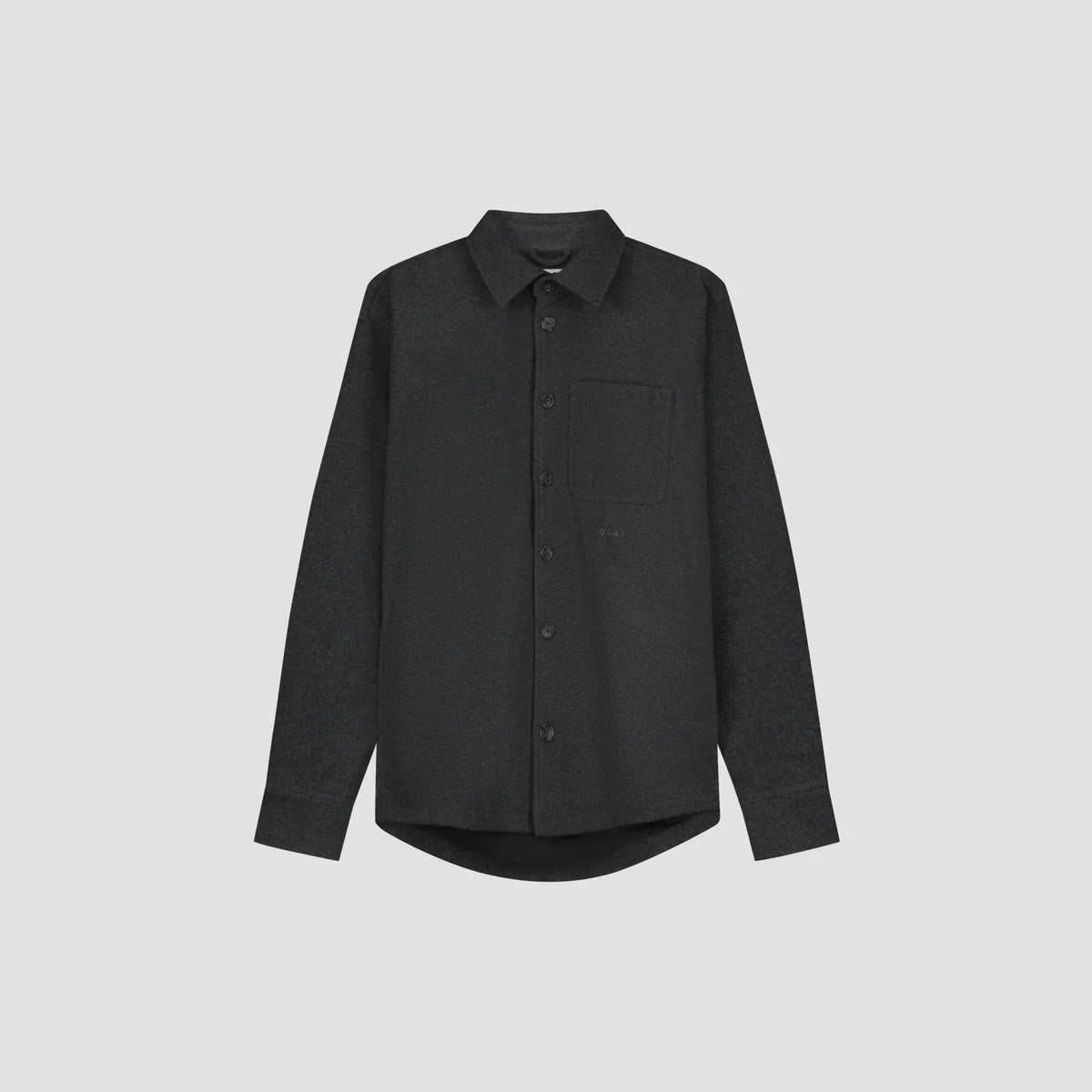 OLAF DOUBLE FACE BOXY SHIRT Charcoal