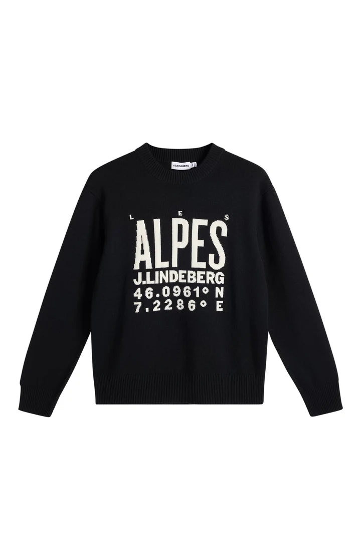 J.LINDEBERG WILLIAM KNITTED SWEATER | BLACK