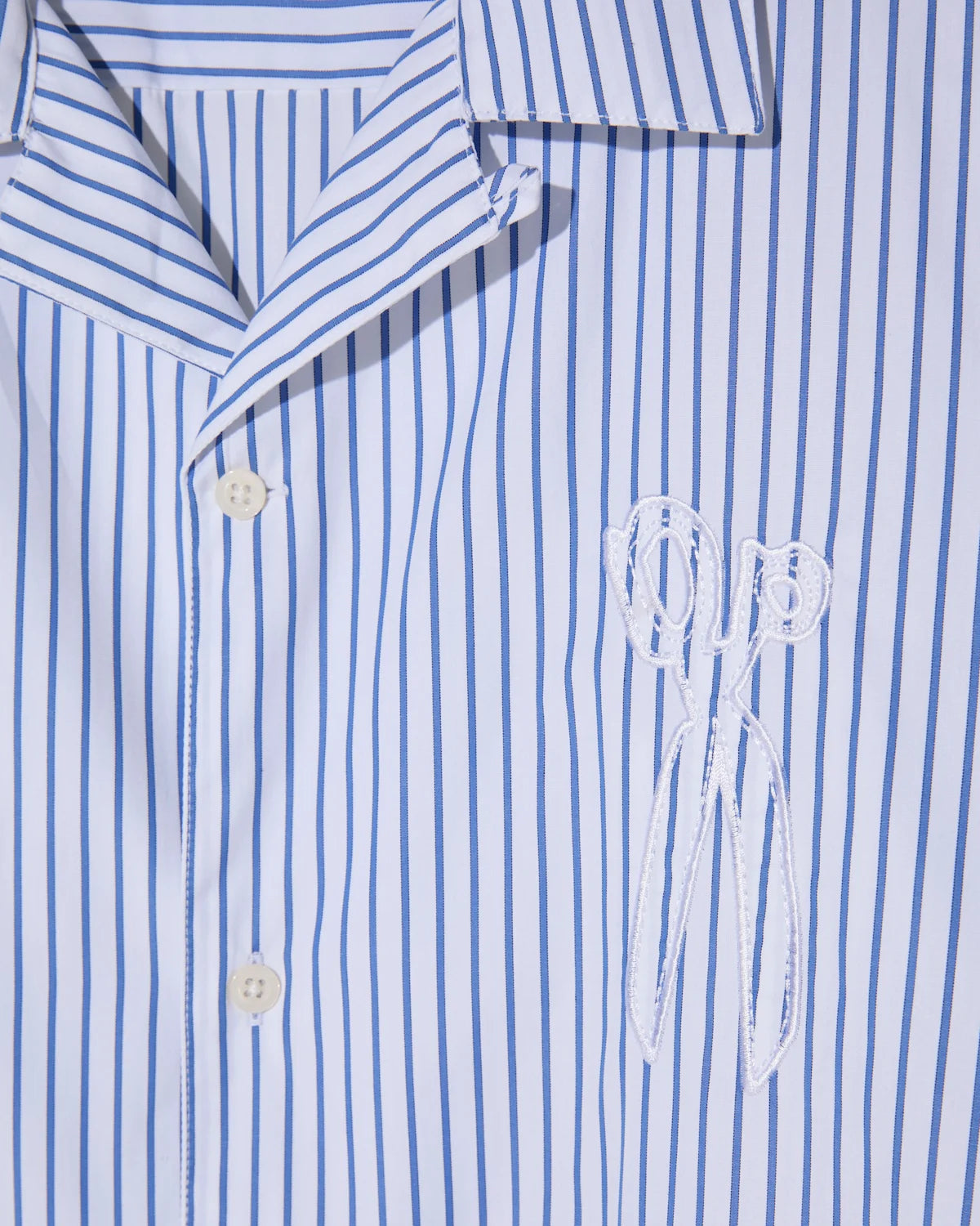 DENHAM SCISSOR PATCH BOWLING SHIRT CPS-Regular White
