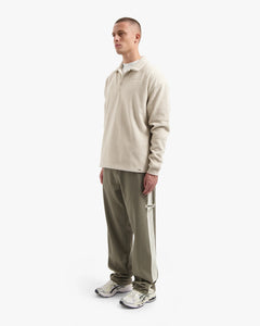 CROYEZ FLEECE POLO SWEATER | SAND