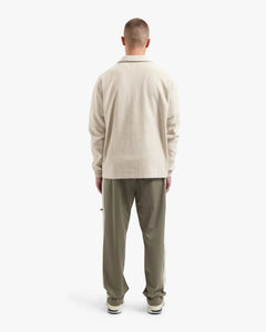 CROYEZ FLEECE POLO SWEATER | SAND