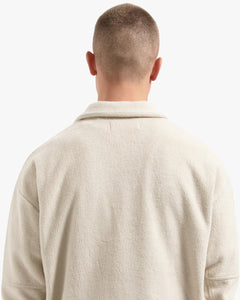 CROYEZ FLEECE POLO SWEATER | SAND