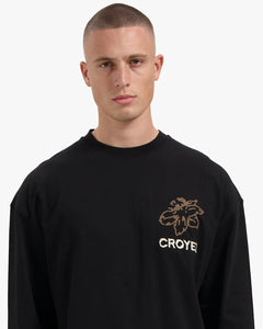 CROYEZ GARDENER LONGSLEEVE T-SHIRT | BLACK