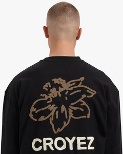 CROYEZ GARDENER LONGSLEEVE T-SHIRT | BLACK