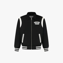 Afbeelding in Gallery-weergave laden, CROYEZ PARIS VARSITY JACKET | BLACK