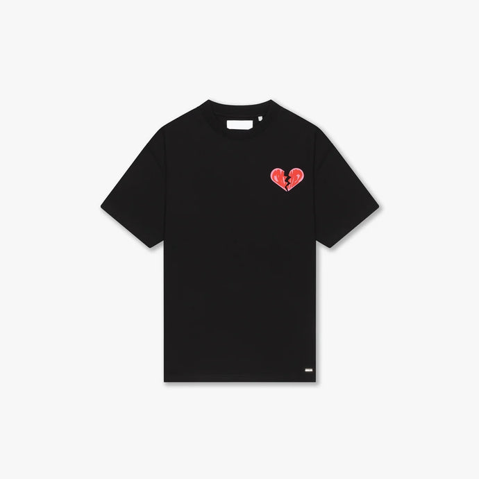 CROYEZ BROKEN PUFFED HEART T-SHIRT - Black/Red