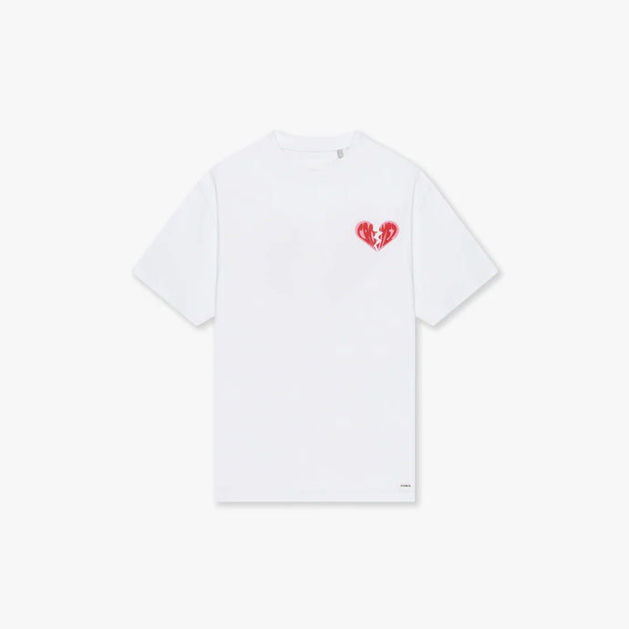 CROYEZ BROKEN PUFFED HEART T-SHIRT - White/Red