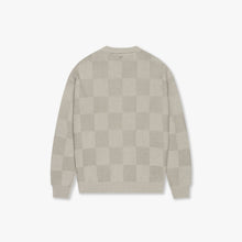 Afbeelding in Gallery-weergave laden, CROYEZ CHECKERBOARD KNIT SWEATER | GREY