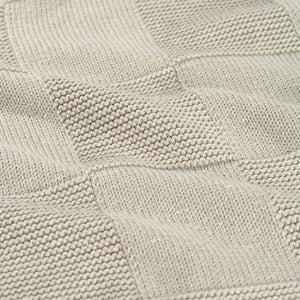 CROYEZ CHECKERBOARD KNIT SWEATER | GREY