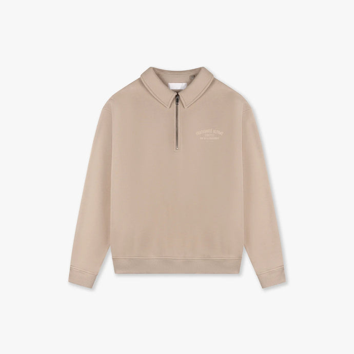 CROYEZ FRATERNITÉ HALF ZIP SWEATER - Sand
