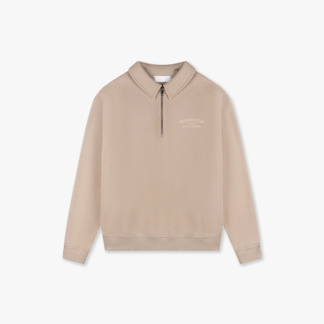 CROYEZ FRATERNITÉ HALF ZIP SWEATER - Sand