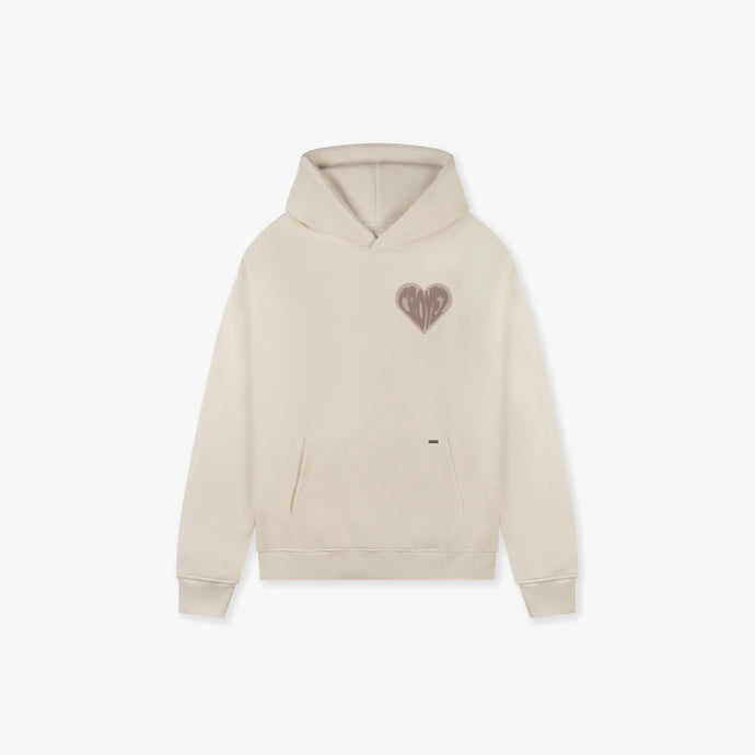 CROYEZ CROYEZ PUFFED HEART HOODIE - Off White