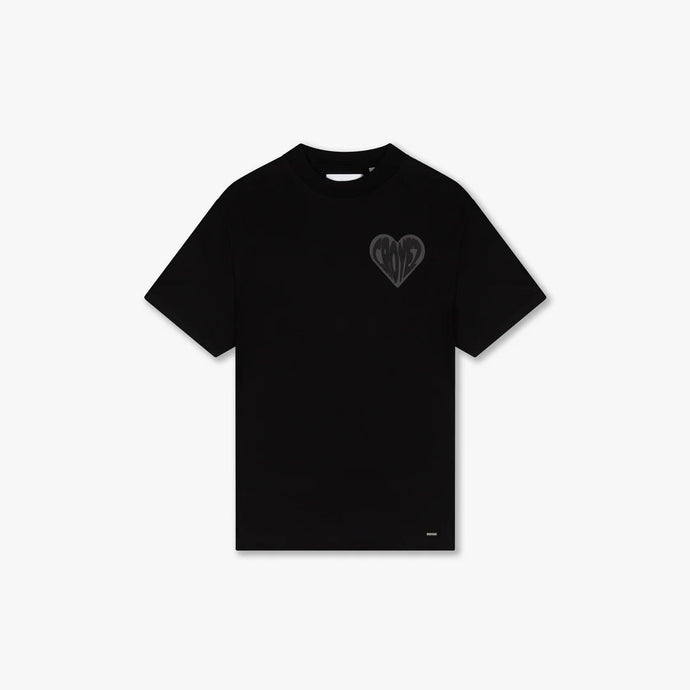 CROYEZ PUFFED HEART T-SHIRT- Black