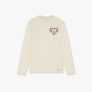 CROYEZ PUFFED HEART LONGSLEEVE T-SHIRT Off White