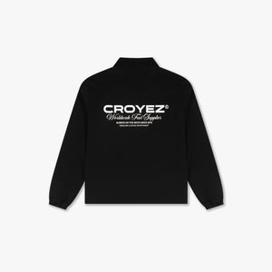 CROYEZ WORLDWIDE SUPPLIER COACH JACKET - BLACK