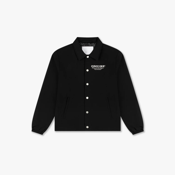 CROYEZ WORLDWIDE SUPPLIER COACH JACKET - BLACK