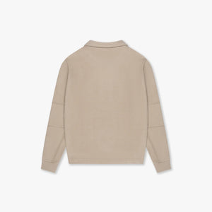 CROYEZ FLEECE POLO SWEATER | SAND