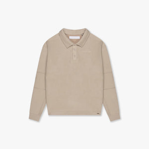 CROYEZ FLEECE POLO SWEATER | SAND