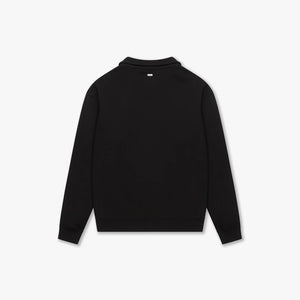 CROYEZ ETIQUETTE HALF-ZIP SWEATER - Black