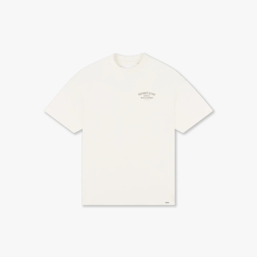 CROYEZ OVERSIZED FRATERNITÉ T-SHIRT - Off-White