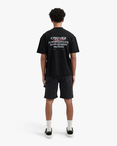 CROYEZ CD1 CARPENTER DENIM SHORTS - Black