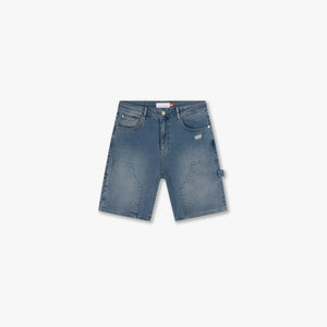 CROYEZ CD1 CARPENTER DENIM SHORTS - Light Blue