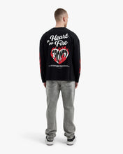 Afbeelding in Gallery-weergave laden, CROYEZ Heart On Fire Longsleeve Vintage Black