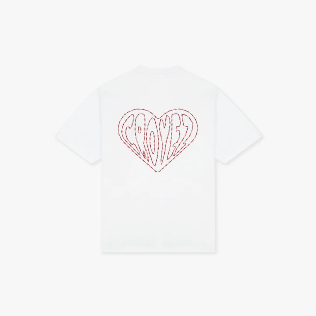 CROYEZ Stitched Heart T-Shirt Off-White