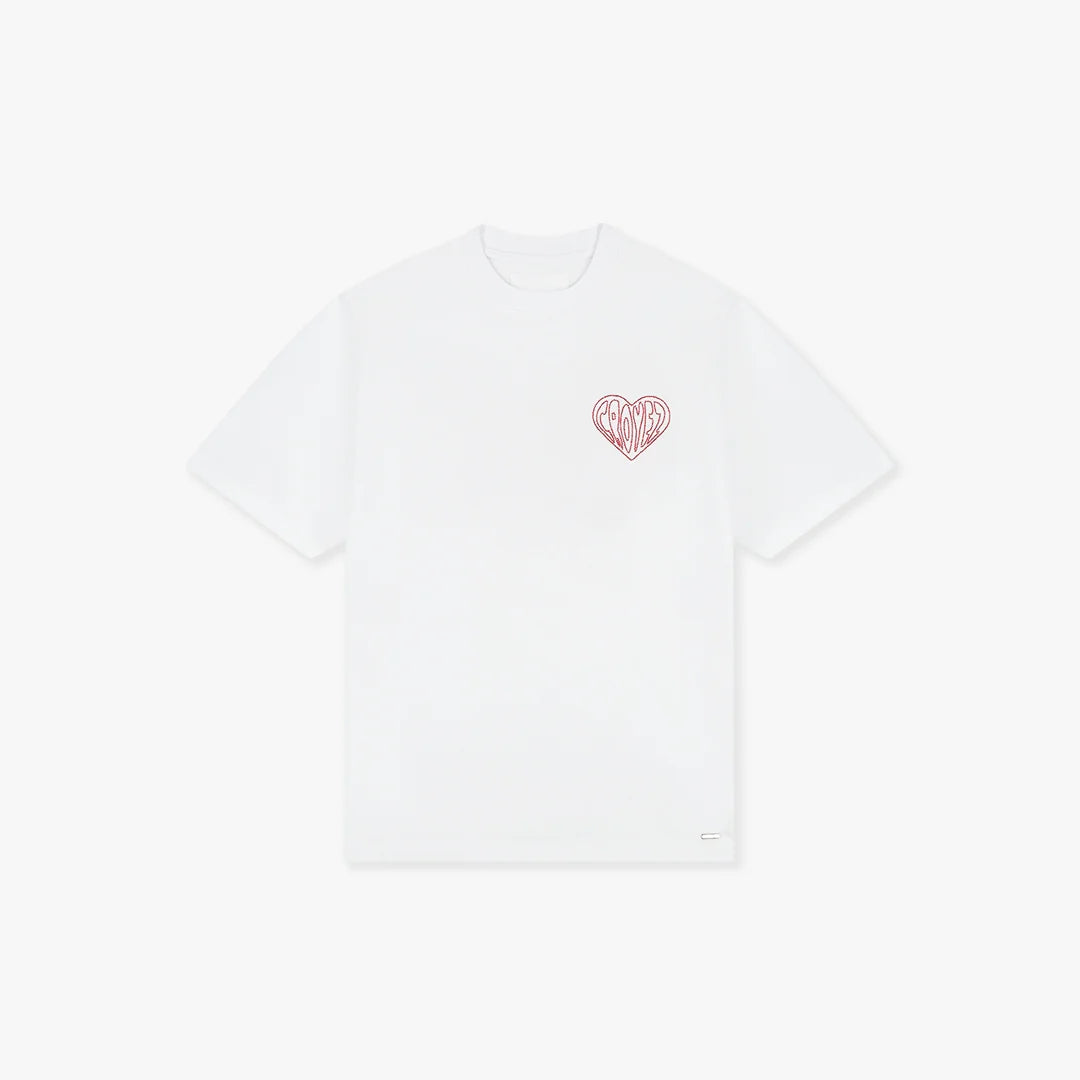 CROYEZ Stitched Heart T-Shirt Off-White
