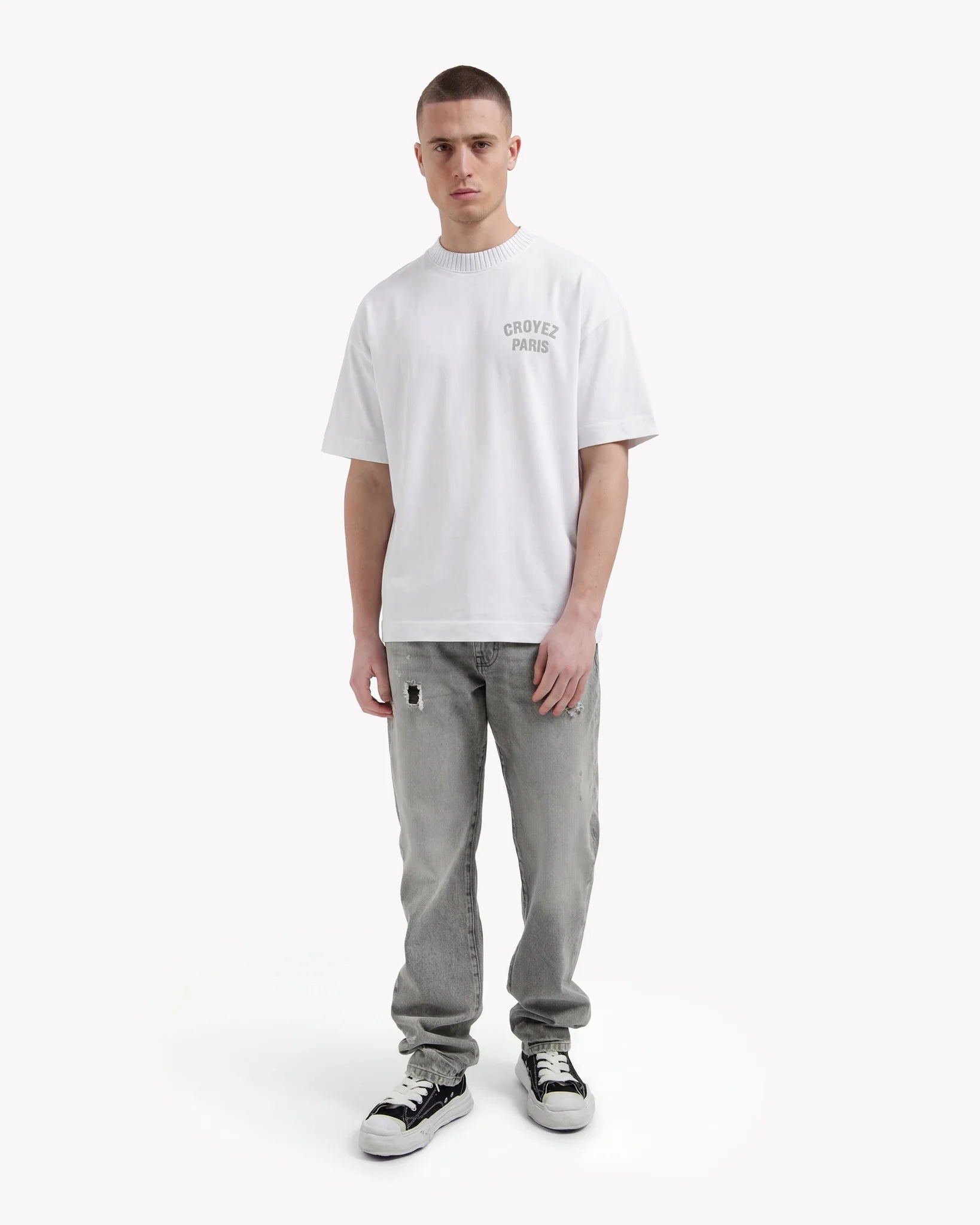 Croyez Paris Knit T-Shirt | White