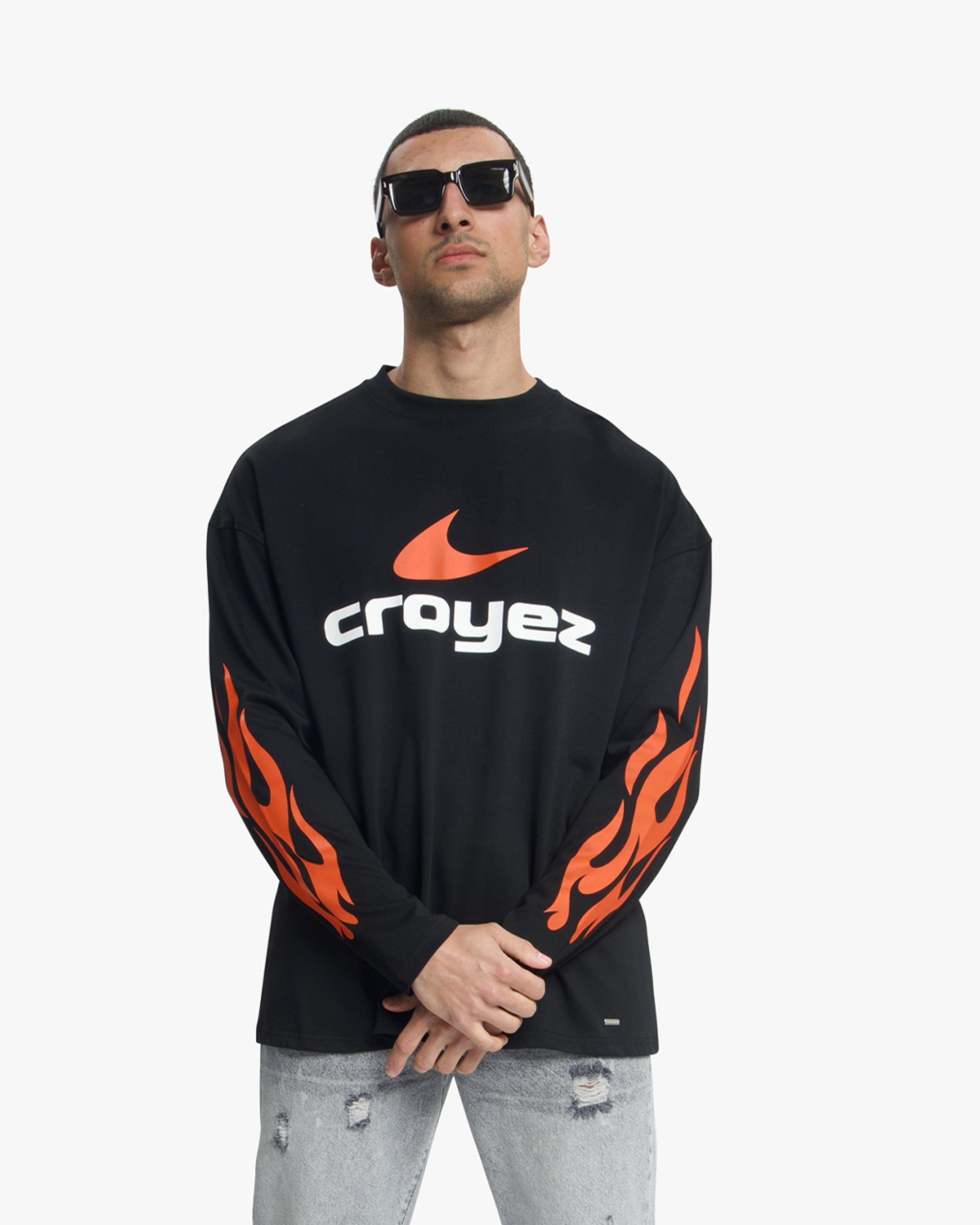 Croyez Service Dept Longsleeve | Black/Orange