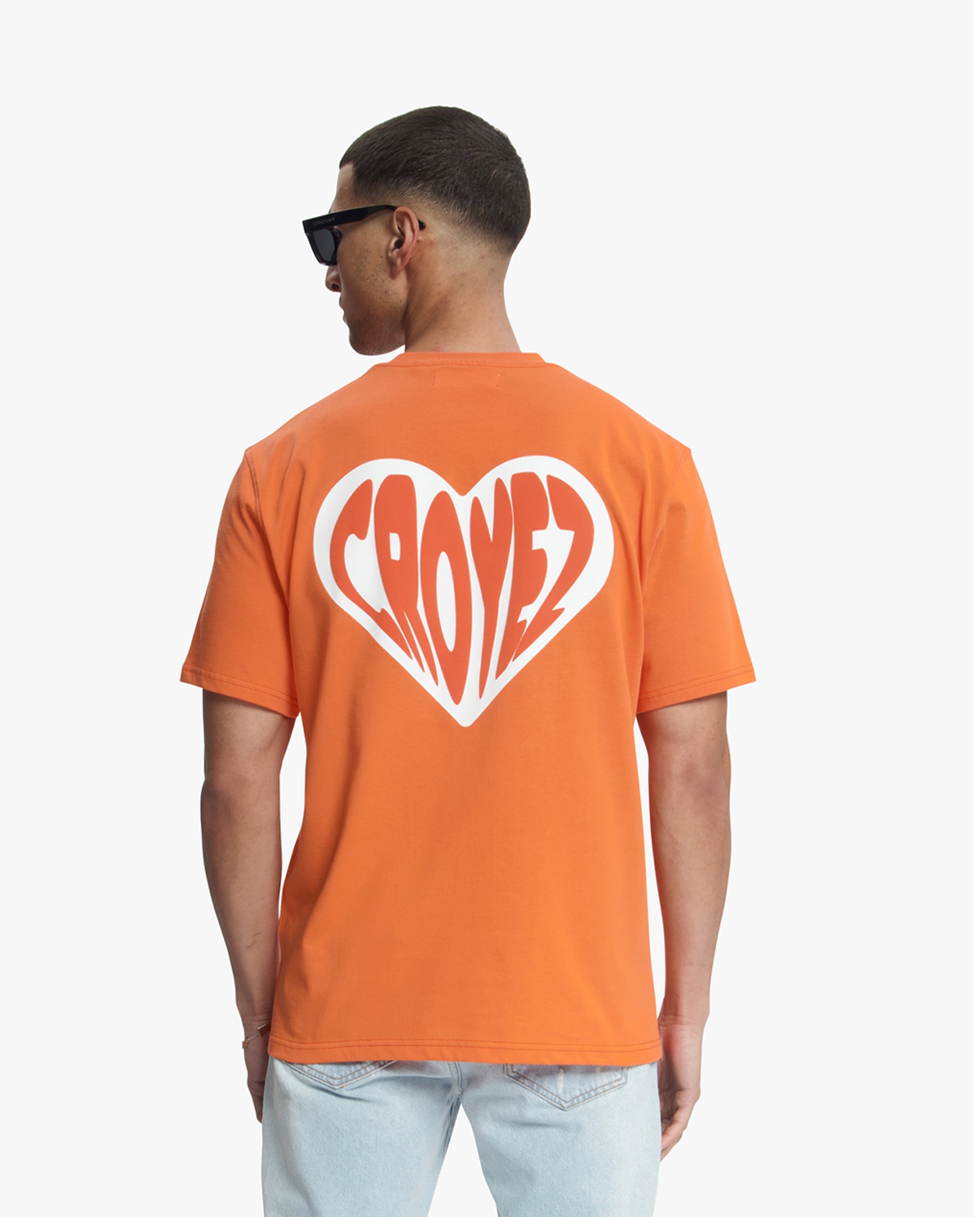 Croyez Puffed Heart T-Shirt | Orange